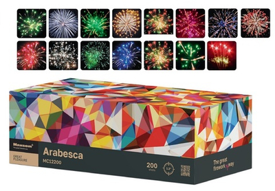 Батарея салютов "Arabesca" MC12200 200 залпов * 1.2"