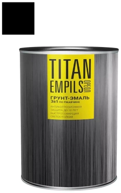 Грунт-эмаль для металлических поверхностей 3 в 1 Ореол Титан гладкая матовая чёрная RAL 9005 2,7 кг