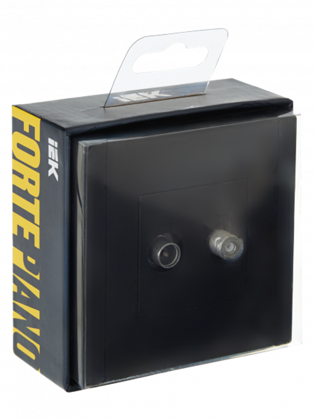 FORTE&PIANO Розетка двойная TV+SAT FP138 черный IEK