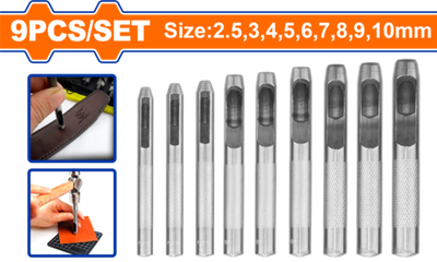 Набор пробойников 9 шт. WADFOW WCC7509