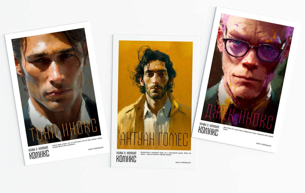 Набор открыток с героями «Комикса»