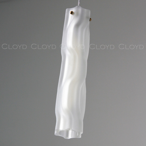 Подвесной светильник Cloyd ICEBERG-A P1 / Ø8 см - латунь - белое матовое стекло (арт.11643)