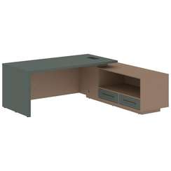 Стол руководителя с тумбой VCT 2119(R)  2100х1900х750 VELION