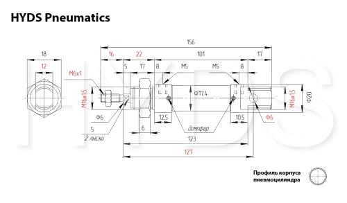 DSNU-16-45-PPV-A Пневмоцилиндр