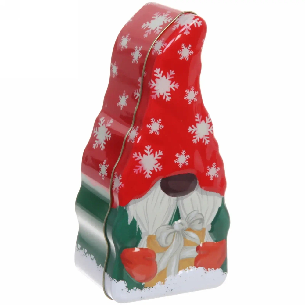 Банка жестяная «Гномик с подарком» 20*10*7см