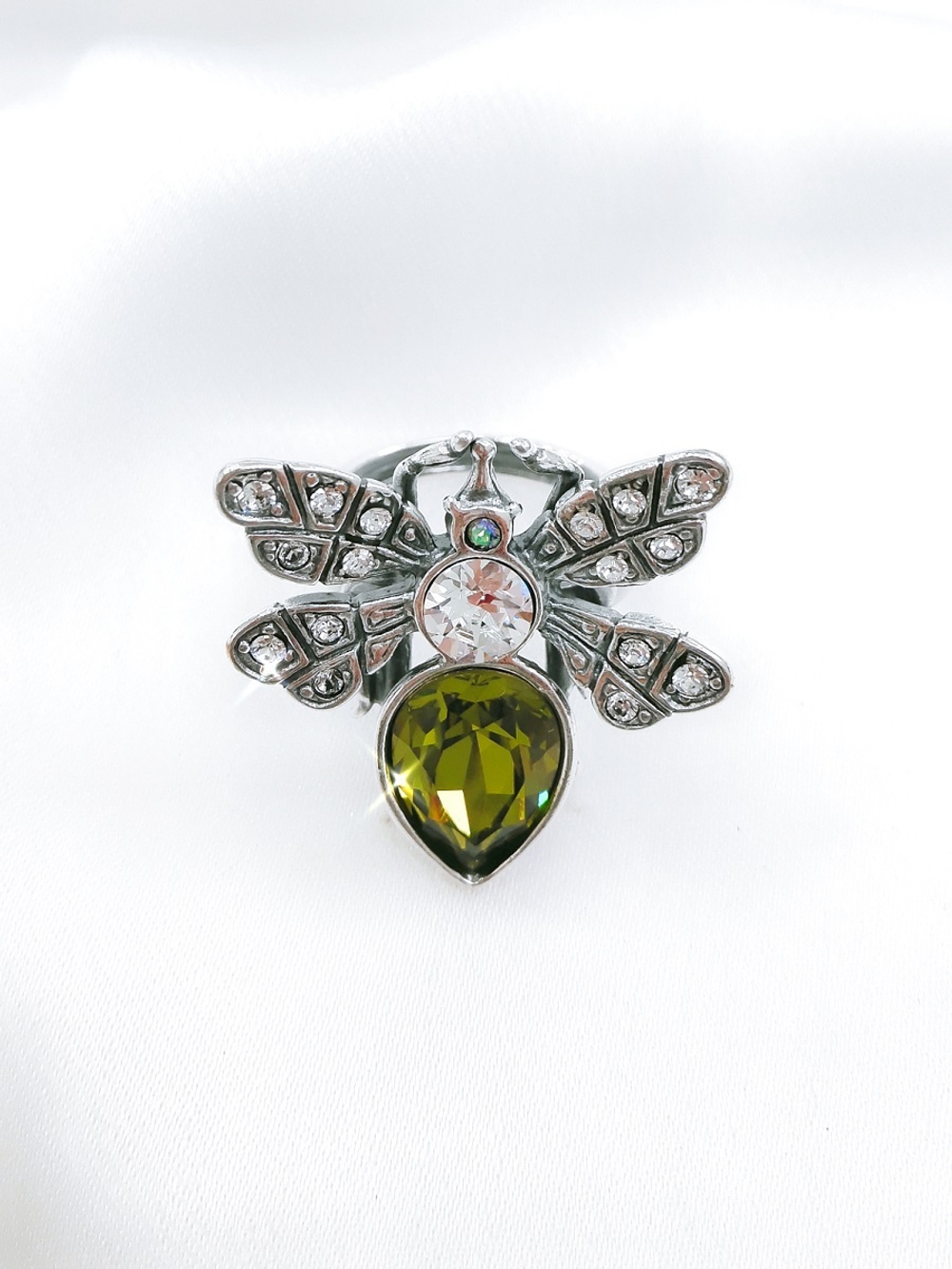 "Це-Це"  кольцо в серебряном покрытии из коллекции "Эскарбахо" от Jenavi