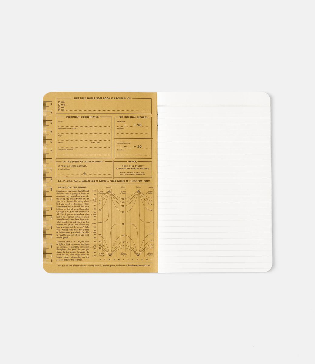 Field Notes Pitch Black Note Book — набор линованных блокнотов
