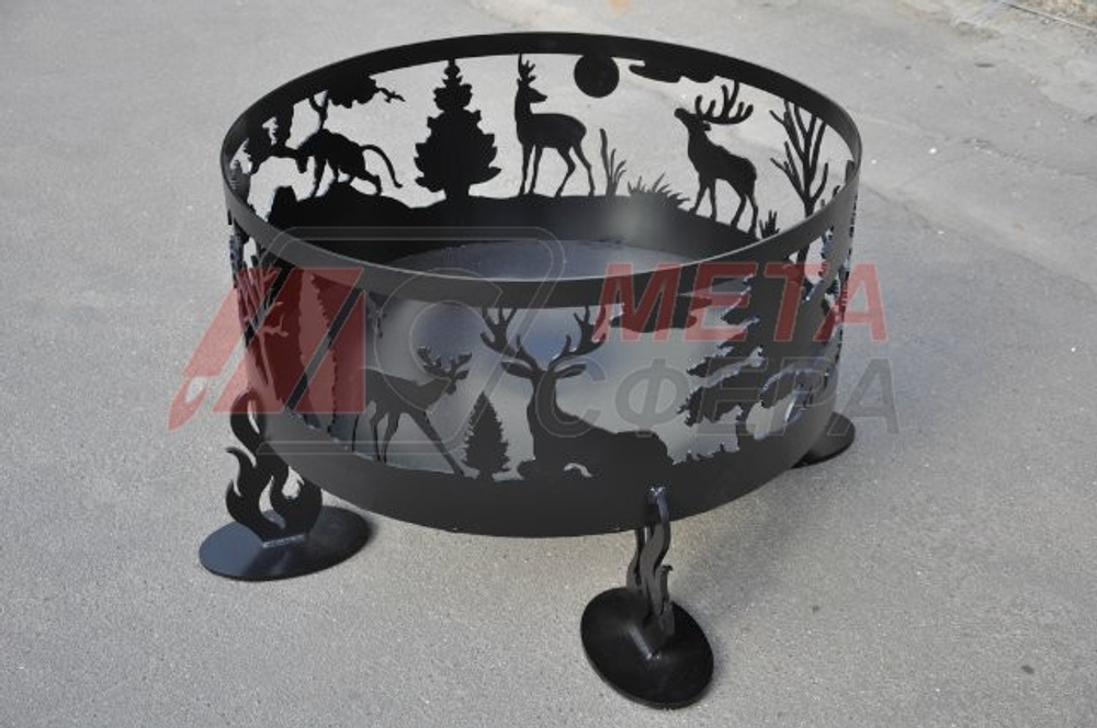 Чаша костровая Звери кольцо