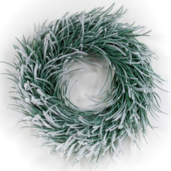 Венок рождественский 84см Goodwill зеленый с заснеженными иголками