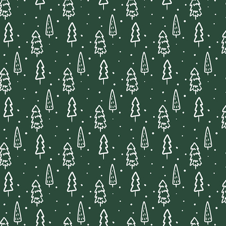 Упаковочная бумага (0,7*1 м) Зимний лес, 10 шт.