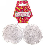 Банты для волос детские 2шт «Кокетка - Magic Girls Mina», с серебряной каймой, цвет белый, d-6см