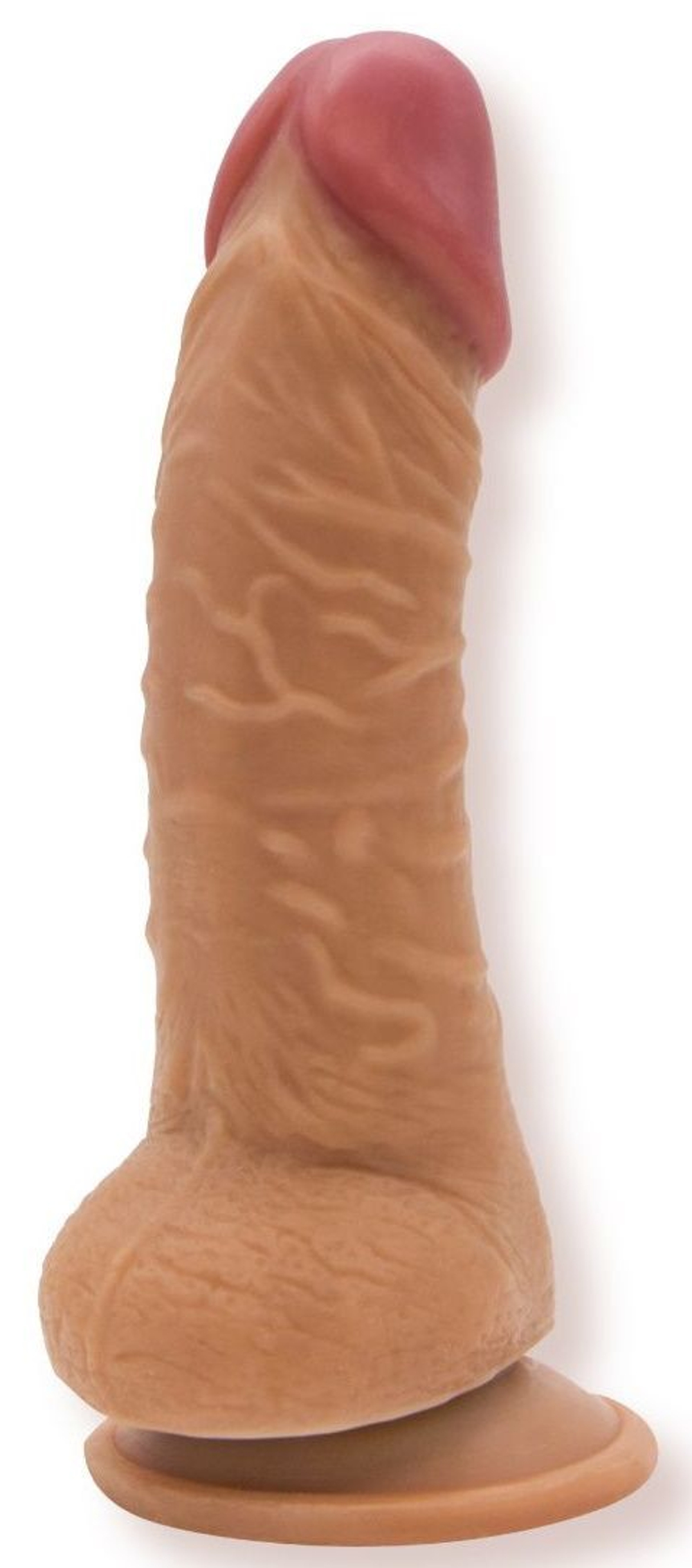 Фаллоимитатор на присоске Lola Games Seductive, 19 см, с мошонкой