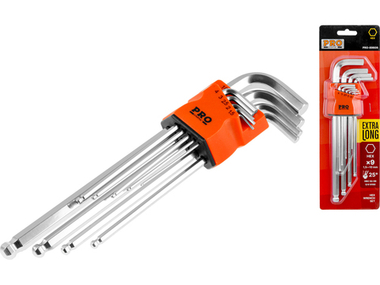 Набор ключей шестигр. 1,5-10мм 9шт экстрадлинн. с шар. PRO STARTUL (PRO-89609)