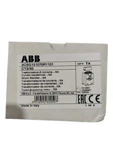 Трансформатор тока CT3/50/5A, 2ВА, класс 3, проходного типа под шину 30х10 ABB 2CSG121070R1101. Сделано в Италии.