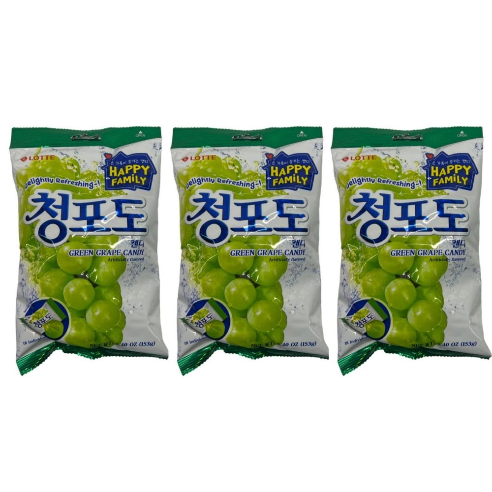 Карамель с соком зеленого винограда Lotte Green Grape 153 г