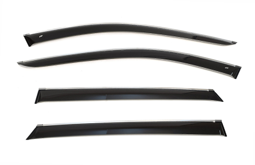 Дефлекторы боковых окон Cobra Tuning на Haval H8 5 дв. 2015 хромированный молдинг арт.H60315CR