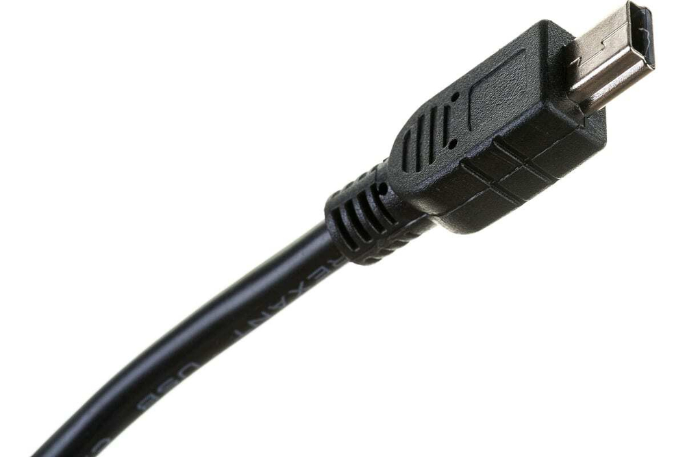 Кабель USB - mini USB REXANT 0.2 метра, черный 18-1131-2