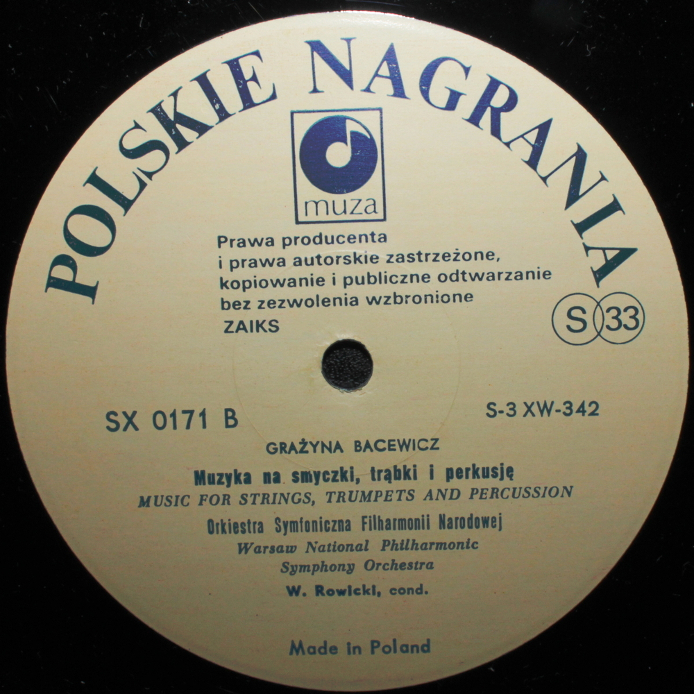 Krzysztof Penderecki / Tren Pamieci Ofiar Hiroszimy. Muzyka Na Smyczki Trabki I Perkusje. Etiudy Symfoniczne (LP)