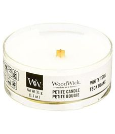 Белый тик, ароматическая свеча мини, WoodWick