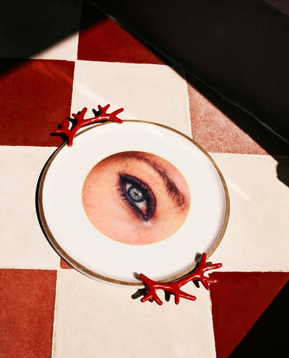 ZARA HOME - MARISA BERENSON ДЕКОРАТИВНЫЙ ПОДНОС, КОРАЛЛОВЫЙ