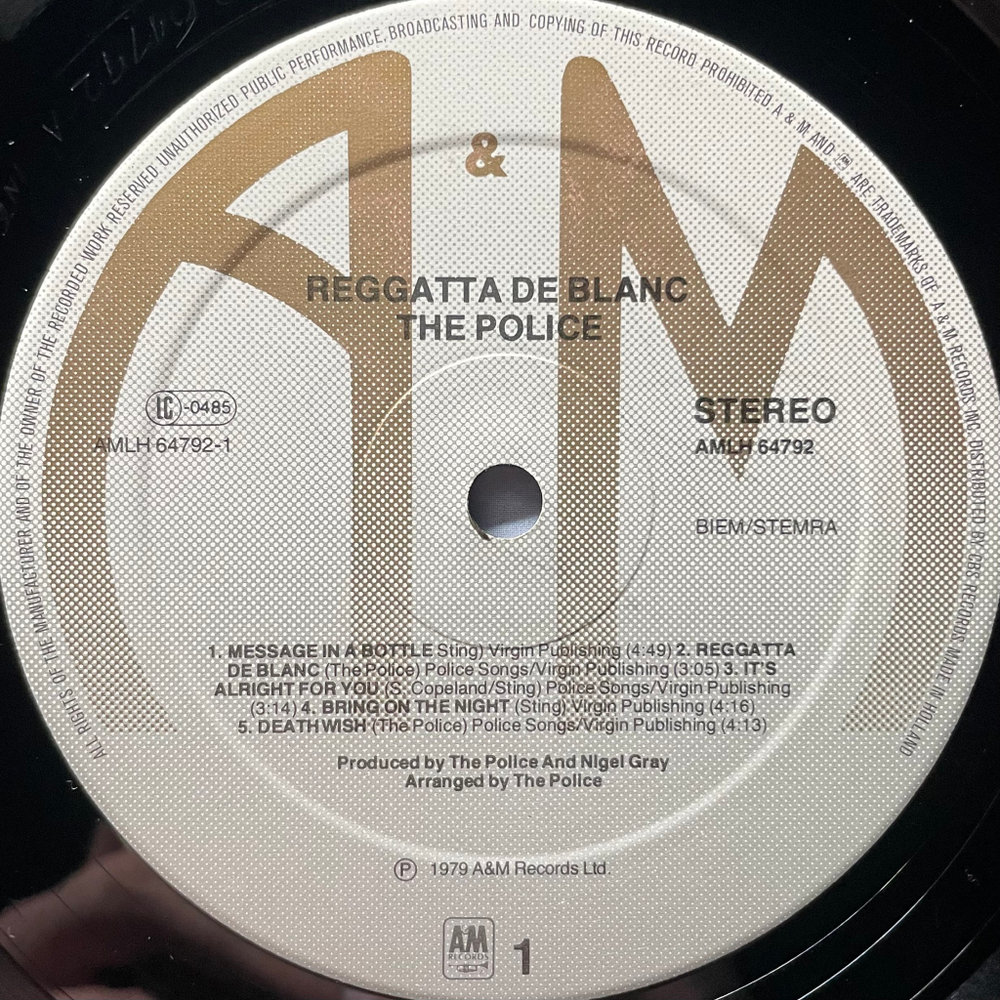 The Police – Reggatta De Blanc (Голландия 1979г.)