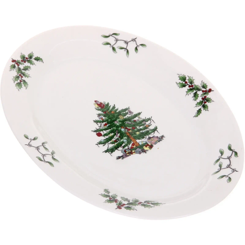Блюдо керамическое «Ёлочка» 31,8*22*2,8см