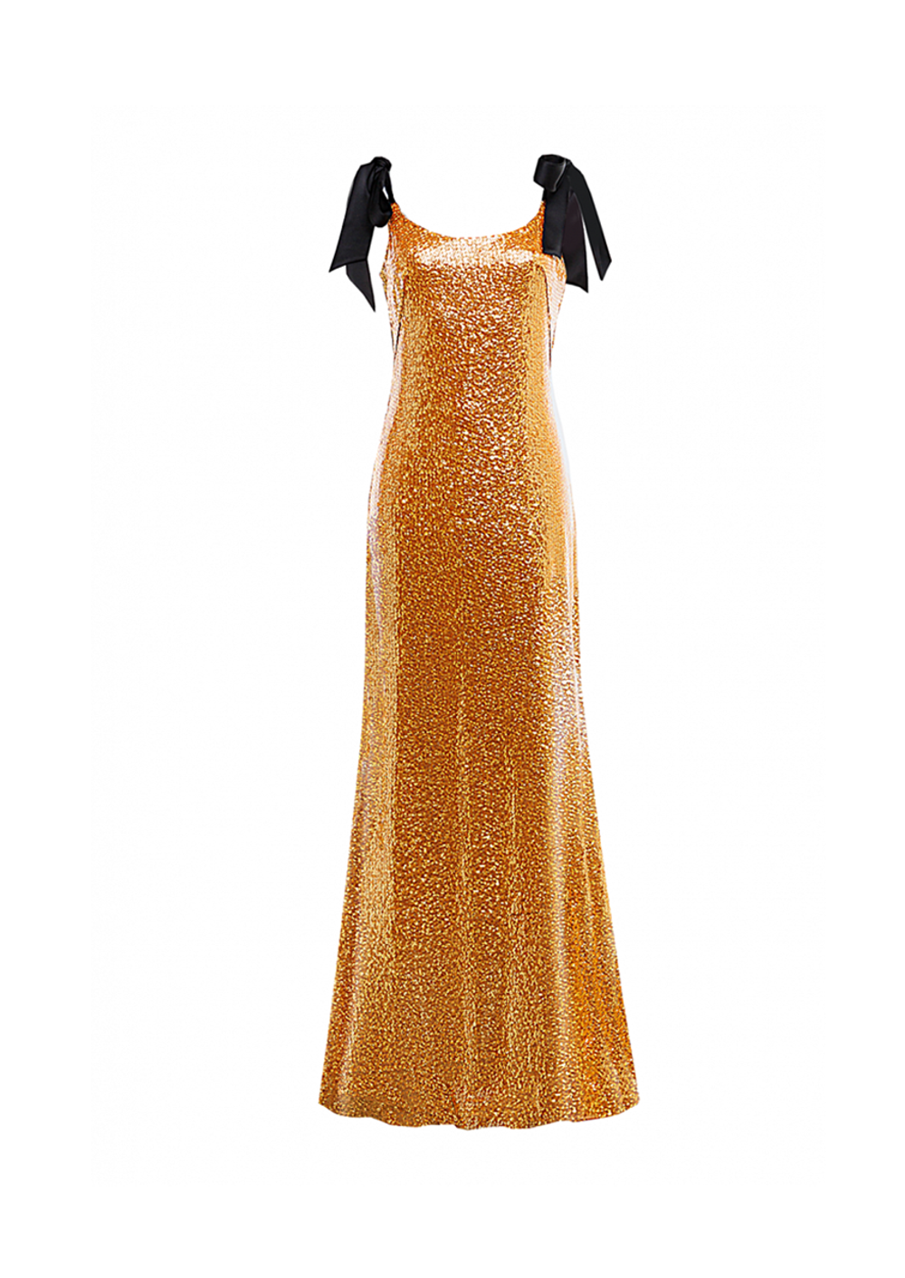 Платье в пол с пайетками, золото 32-01-24 SS