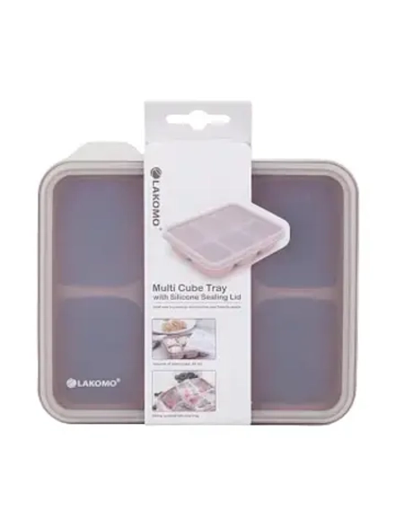 Форма для льда с крышкой "Ice cube" 6 ячеек, 15х13,3х4см, цв.пыльная роза