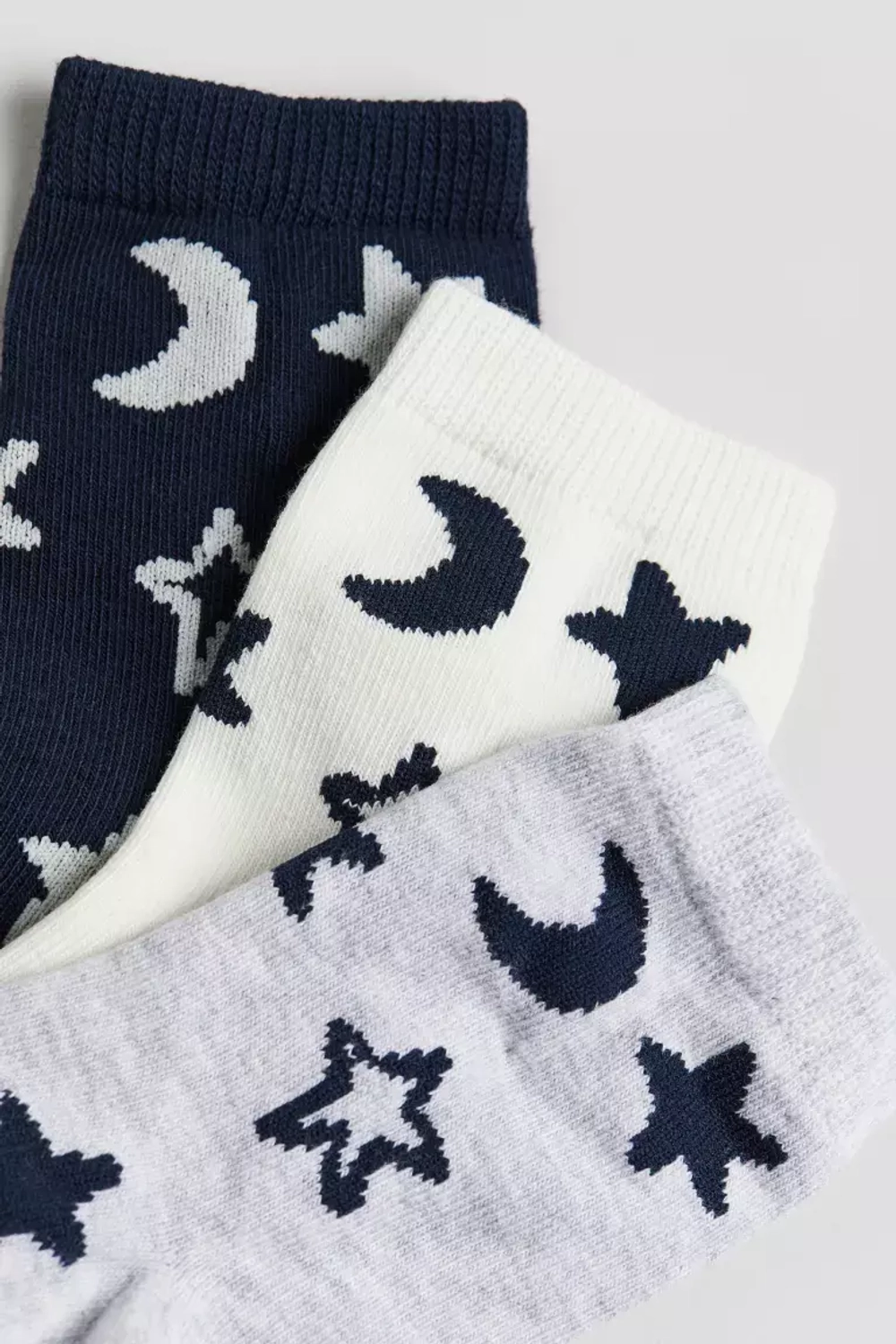 H&M НАБОР ИЗ СЕМИ ПАР НОСКОВ, СИНИЙ