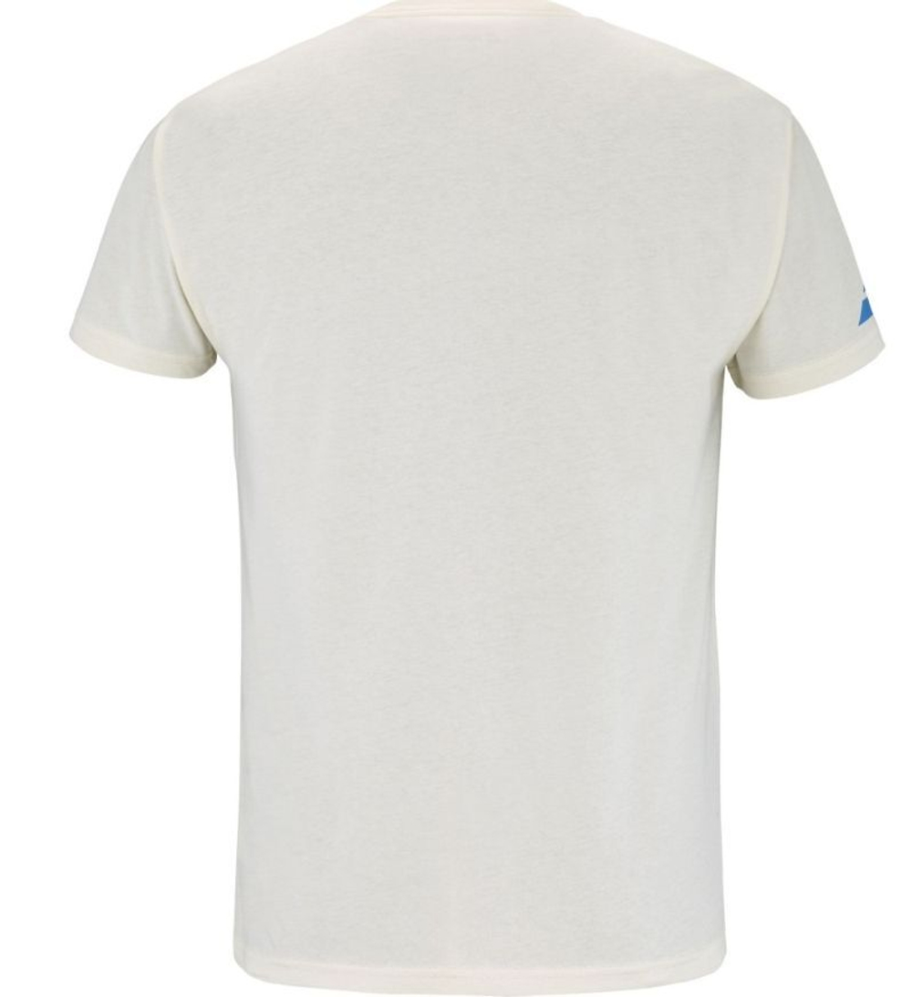 Мужская теннисная футболка Babolat Experiment Message - крем канноли