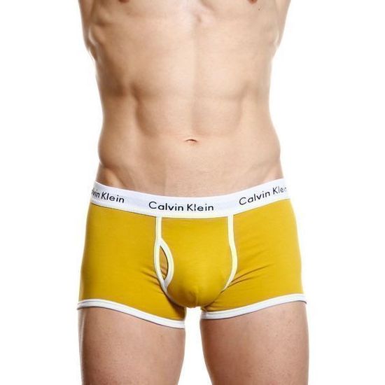 Мужские трусы боксеры горчичные Calvin Klein 365 Yellow Mustard