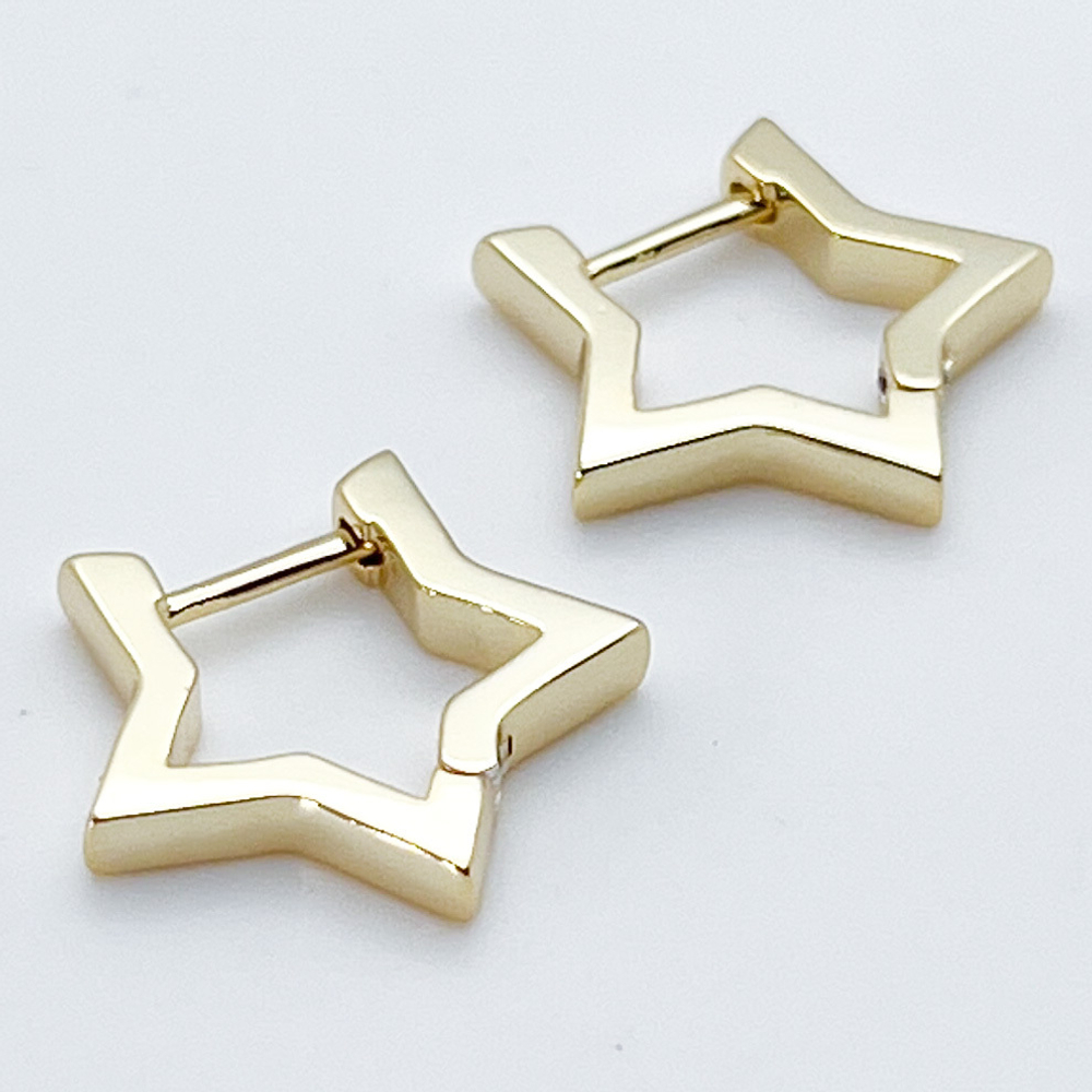 Ювелирные швензы Конго с позолотой, размер 18*19 мм, цена за пару