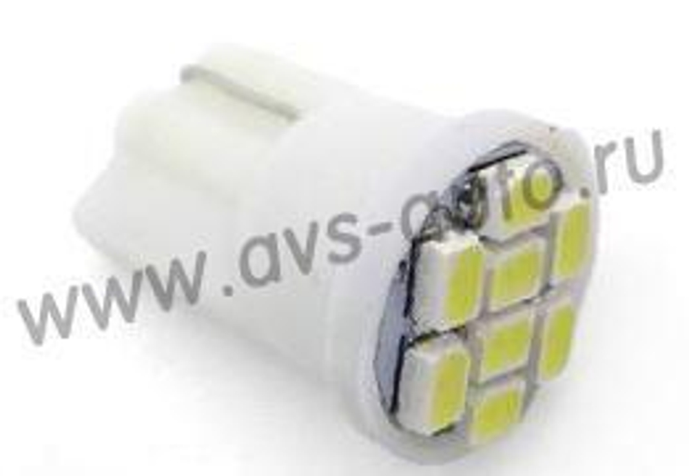 Лампа светодиодная 12V 5W без цоколя белый 8 SMD 1210 2 шт. блистер AVS
