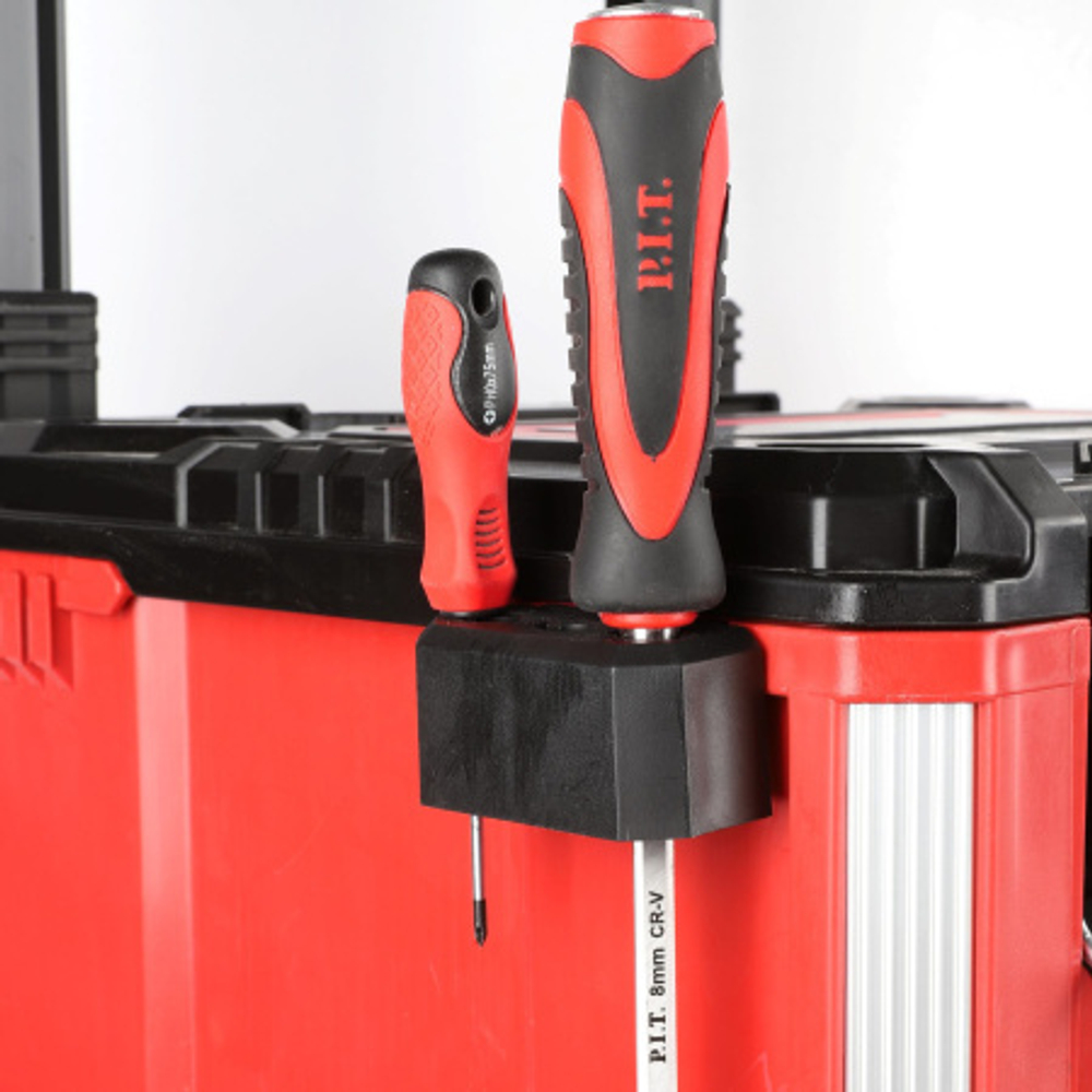 Ящик для инструментов системы STACKIN P.I.T. HTLB02-4933 (44л, 495х400х388мм, ручка, колеса 4,63кг)