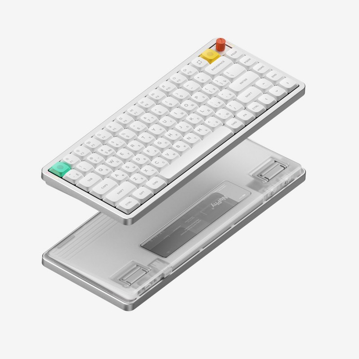 Беспроводная ультратонкая механическая клавиатура Nuphy AIR75v3 Nova White, RGB, Hot Swap, Brown Nano Switch, NuPhy IO 2.0 (AIR75v3-NW-BRN)