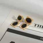 Серьги Геометрия,Золотые