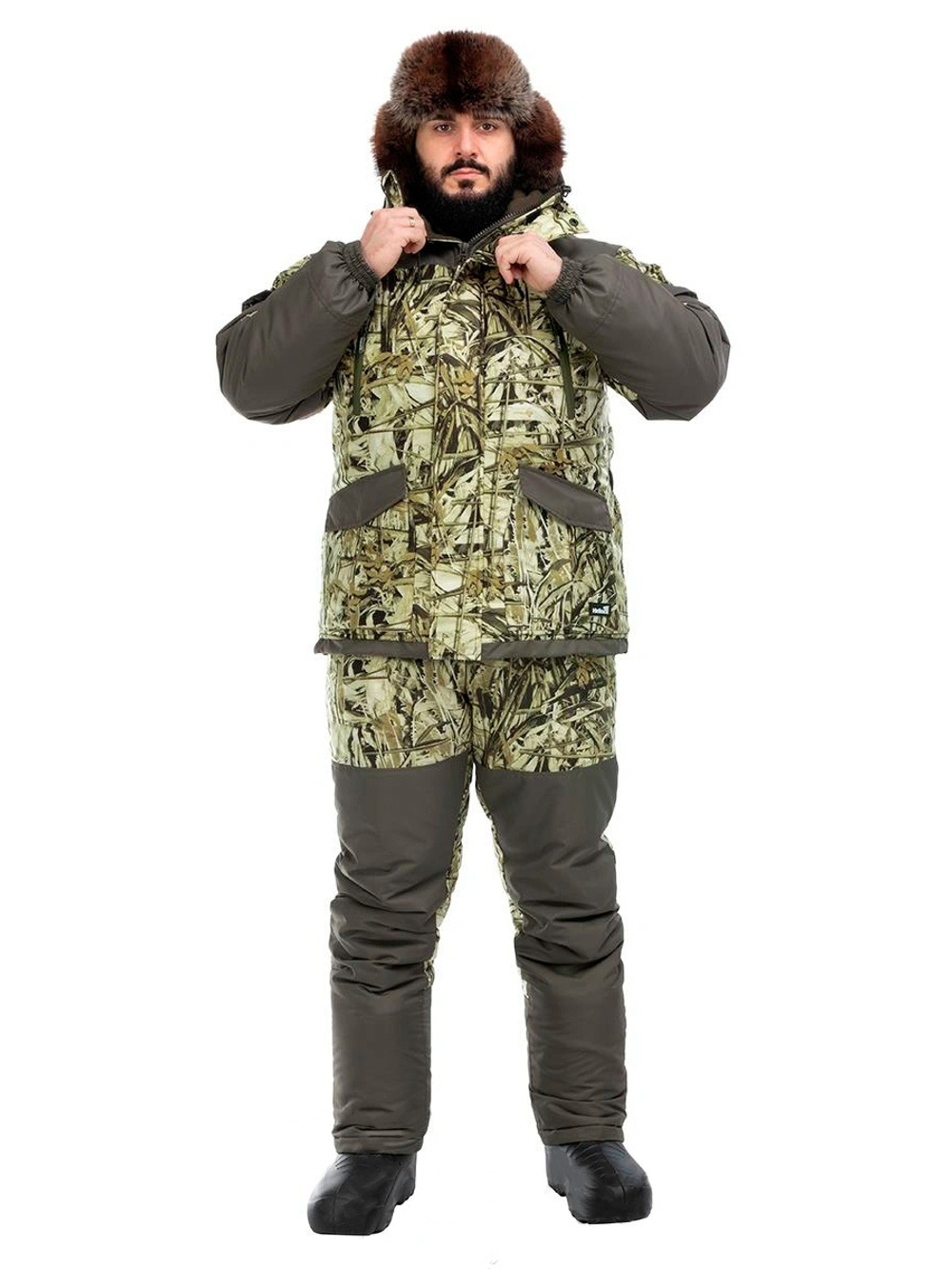 Костюм зимний Helios ГОРКА-1 полукомбинезон, цвет камыш, размер M (48/176) (T-HS-G1-M-R)