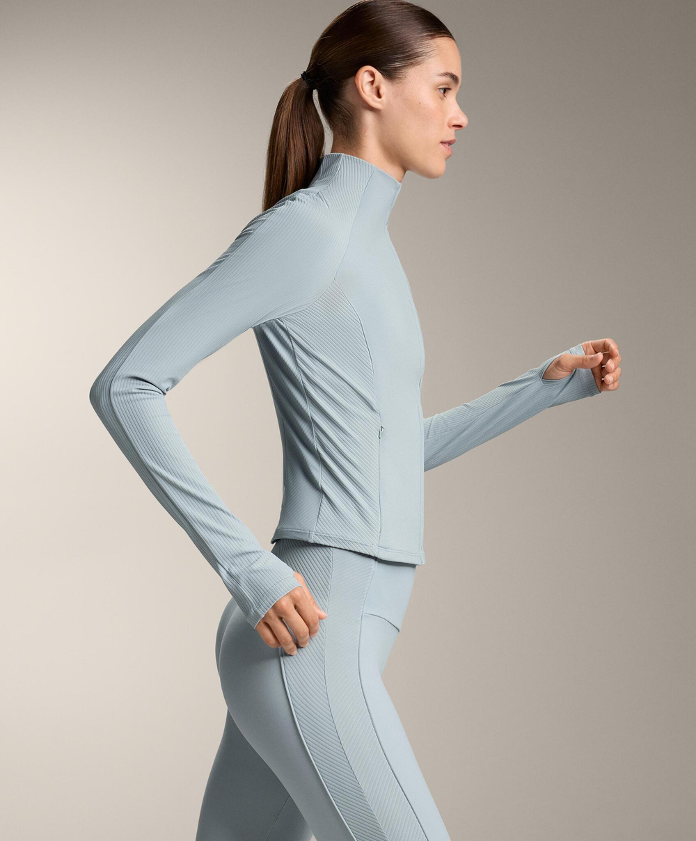 Oysho Куртка из высокотехнологичной ткани, светло-голубой