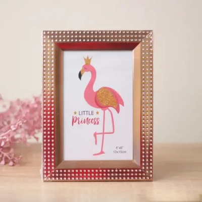 Фоторамка 10*15см «Прага» розовое золото, пластик