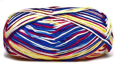 Пряжа для вязания Вискоза 70% Хлопок 30% Меланжевая Разноцветная