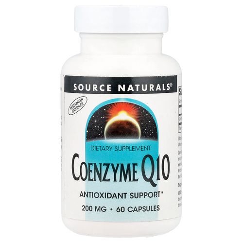Source Naturals, коэнзим Q10, 200 мг, 60 капсул