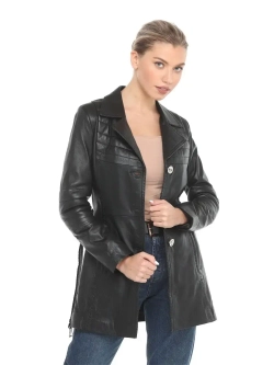 Плащ женский из натуральной кожи Турция