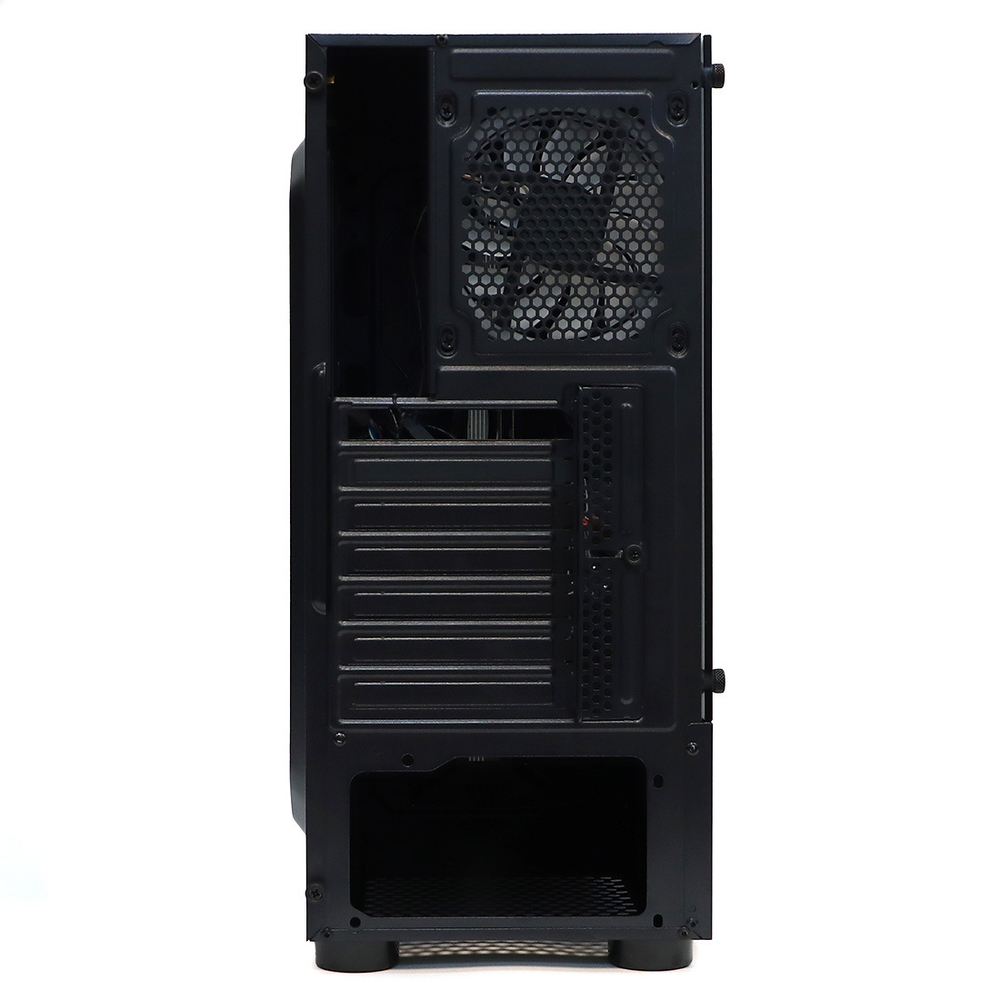 Корпус BaseTech eXtreme GFX-02, Без БП, ATX, RGB, чёрный, 1xFRGB FAN, 2xUSB2, 1xUSB3, бок: закалённое стекло (BT-GFX-02-RGB)