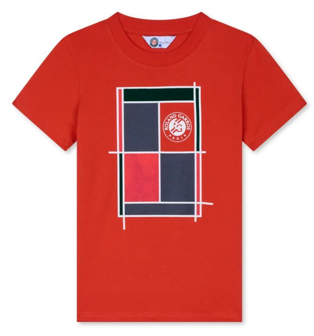 Футболка для мальчика теннисная Roland Garros Kids Titi Court - clay
