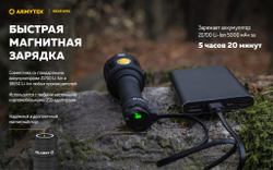 Фонарь Armytek Bear WRG (1500 люмен) Белый, красный и зеленый свет F09901C