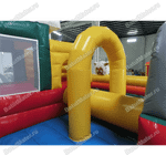 Надувной батут с крышей "Злой страшный серый волк"