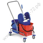 Двухведерная тележка FILMOP JACK 2х15 л на хромированной базе