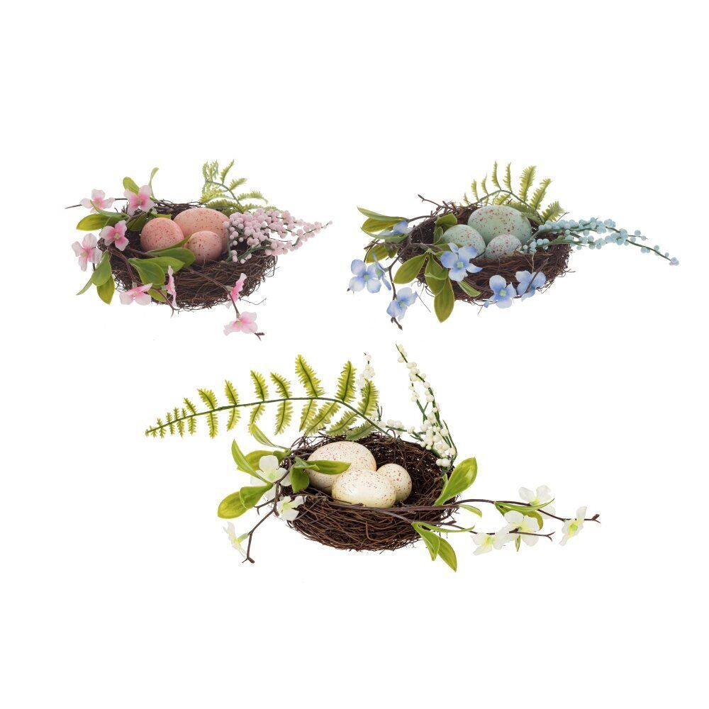 GAEM Изделие декоративное "Гнездо пасхальное", L16 W16 H6 см, 3в.