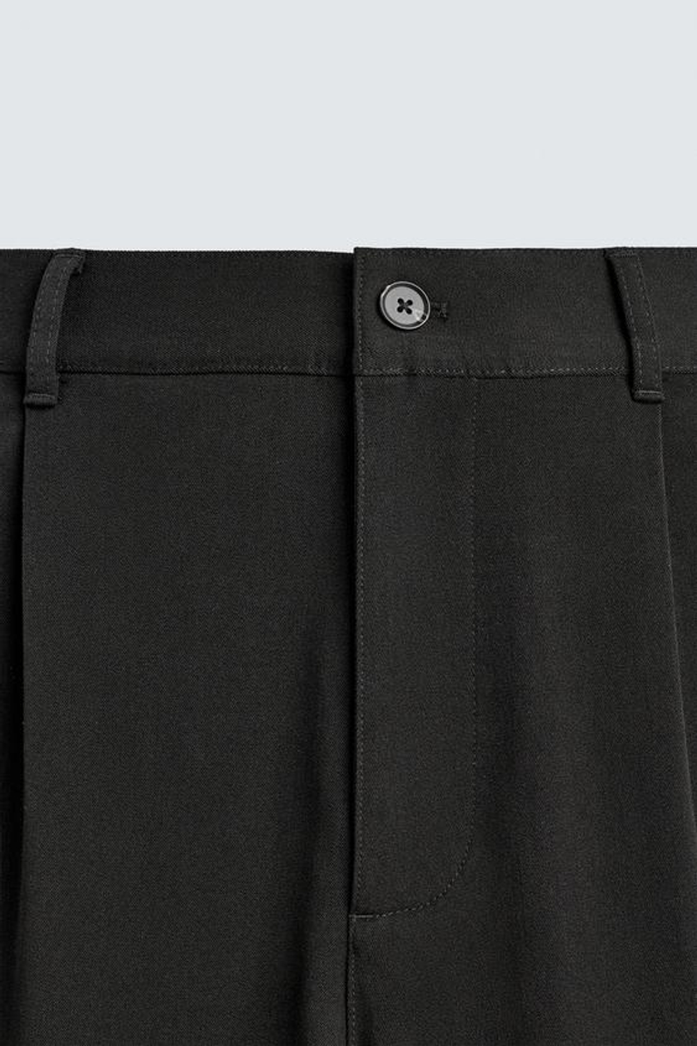 ZARA БРЮКИ STRAIGHT FIT КОМФОРТ, ЧЕРНЫЙ