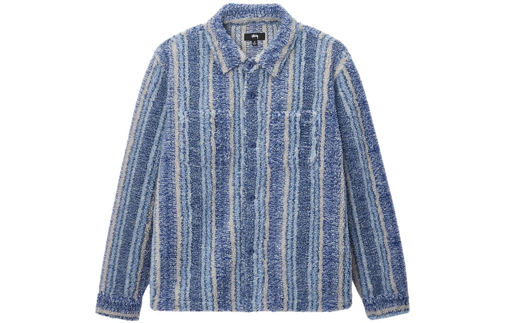 Куртки Stussy FW 23 Stripe Sherpa Shirt, 1110197